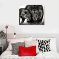 thumbnail image 3 of ONETECH Modern Lion Lioness Black and White Pictures Office Bedroom Wall Art Minimalist Animal Couple Artwork Framed Canvas Painting Print for Home Bathroom Kitchen Décor - 20x16 Inch, 3 of 3