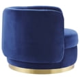 thumbnail image 3 of Modway Relish Performance Velvet Swivel Chair in Gold Navy, 3 of 7