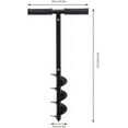 thumbnail image 4 of Hand Post Hole Digger Garden Auger Drill, T Shaped 4"*24" 7.9"*31" Garden Auger Spiral Drill Bit, for Deep Cultivating Seedlings Planting Trees (7.9"*31"), 4 of 10