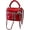 Solid Red, variant on Women's Quilted Zipper Crossbody Handbags Y2K Top Handle Small Bucket Bags Designer Satchel Purses