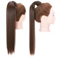 thumbnail image 3 of SEGO One Piece Ponytail Hair Extensions Clip in Wrap Around on Pony Tail Thick Real Natural Synthetic Fibre Ponytail Hairstyle Hairpiece for Women, 3 of 9