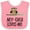 Pink and White, variant on Inktastic My Gigi Loves Me Girl Owl Girls Baby Bib
