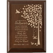 LifeSong Milestones Customized Engraved Baptism Wall Plaque - Godparents