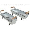 thumbnail image 6 of Galvanized Metal Trough Succulent Planter Farmhouse Metal Tray Rustic Tabletop Centerpiece Décor Set of 2, 6 of 7