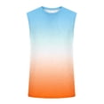 thumbnail image 5 of srobpty Mens Summer Print Sleeveless Round Neck Tank Tops Gradient Color for Workout and Casual Sports, 5 of 5