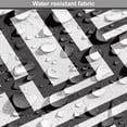 thumbnail image 5 of Black and White Dog Crate Cover, Monochrome Interlocking Stripes Pattern with Modern Abstract Inspirations, Easy to Use Pet Kennel Cover for Dogs, 35" x 23" x 27", Black White, by Ambesonne, 5 of 6