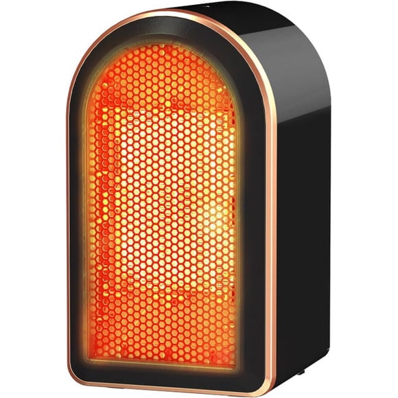 Portable electric heater, small radiator, energy-saving PTC ceramic, quiet heating, 1200 watts, black