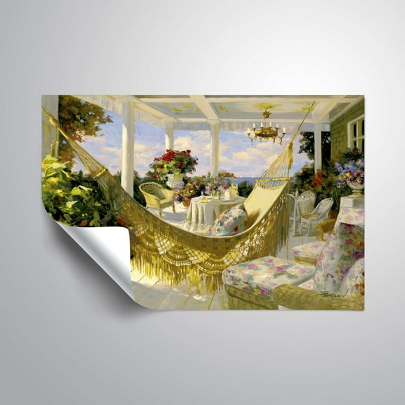 ArtWall Summer Veranda, Removable Wall Art Mural by Tim Benjamin