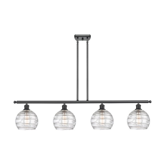 Innovations 516-4I-BK-G1213-8-LED Four Light Island Pendant from Ballston collection 8.00 inches