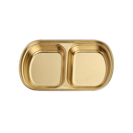 

Stainless Steel Sauce Dishes for Kitchen Restaurant Sushi Dipping Bowl Mini Condiment Appetizer Plates with Compartment