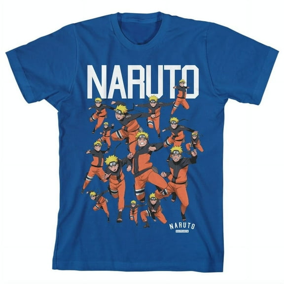 Naruto Character Squad Youth Royal Blue Graphic Tee-M