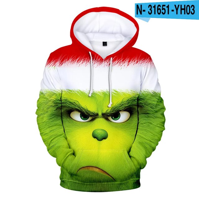 Suéter Grinch del monstruo verde de Disney para hombre y mujer, suéter navideño estampado con capucha, disfraces de Halloween para regalos de novia