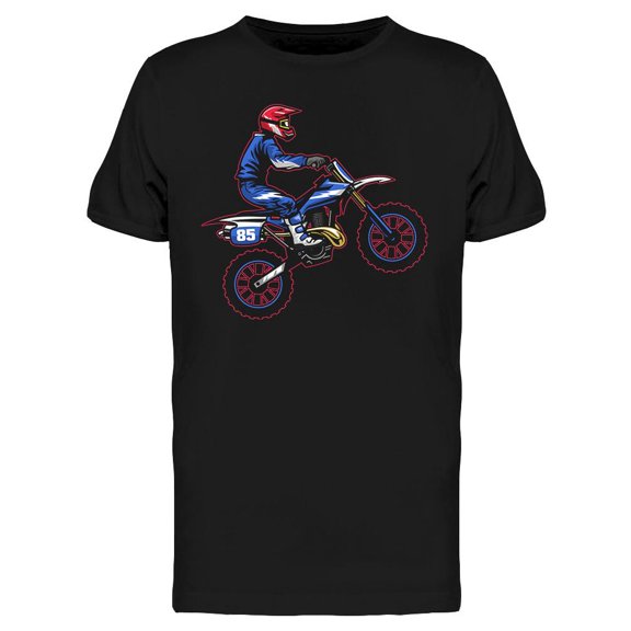 Standing Motocross Rider T-Shirt Men -Image by Shutterstock, Male 3X-Large