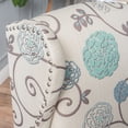 thumbnail image 3 of GDF Studio Westeros 26.5" Wing Back Fabric Recliner, White and Blue, 3 of 10