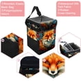 thumbnail image 2 of Fox Foldable Car Trash Can with Lid, Leak-proof Mini Garbage Bin, Hanging Storage Bag, 2 of 6