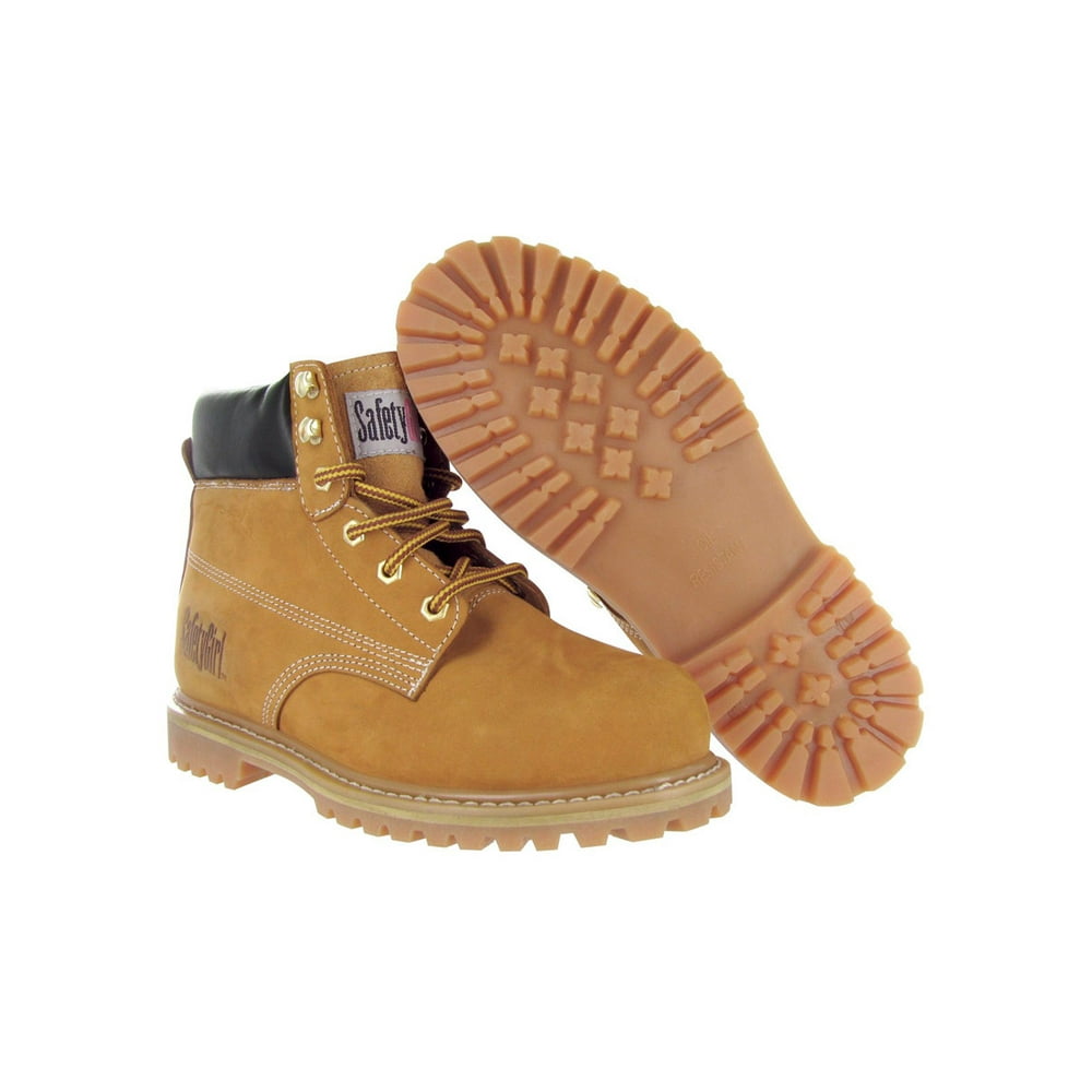Safety Girl Steel Toe Waterproof Womens Work Boots Tan 9M