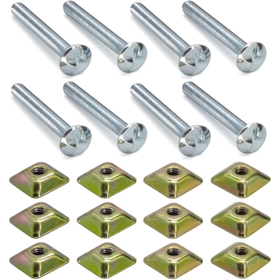 8 PCS Anti-Theft Post Attachment Kit Sign Mounting Hardware for U Channel Post Bolts and Nuts 2.5" Bolt