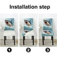 thumbnail image 4 of Dining Room Chair Slip Covers 4 Pack Shark Stretch Dining Chair Cover Washable Spandex Kitchen Parsons Chair Slipcovers, 4 of 5