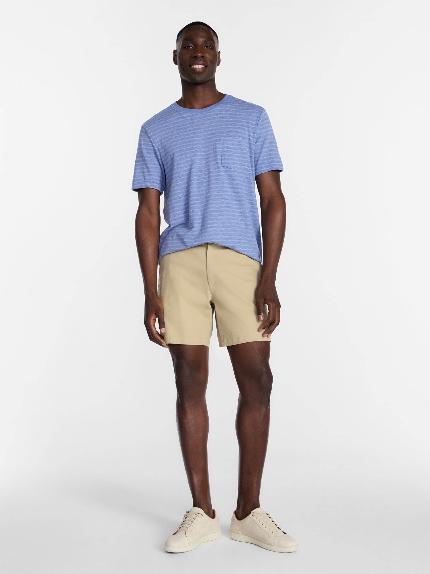 George Men's & Big Mens Classic Fit Striped Short Sleeve Crewneck T-Shirt, Sizes S-5XL