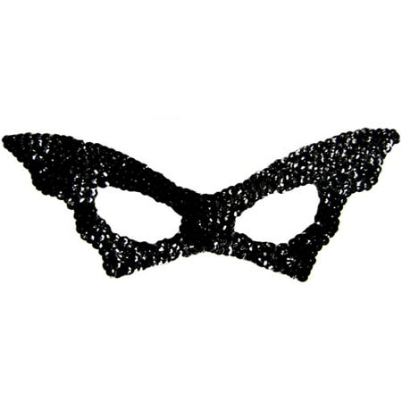 Sequin Bat Adult Halloween Mask Accessory
