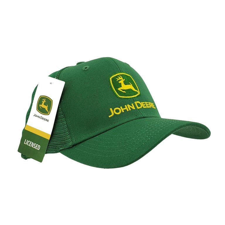 JOHN DEERE Farm Equipment Advertising ADJUSTABLE STRAP GREEN HAT CAP Deer  Logo