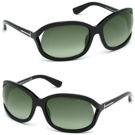 Tom Ford FT0278-01B-61 Vivienne Women's Black Frame Green Lens Sunglasses NWT