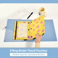 thumbnail image 3 of FORMRS 2 Pack Pencil Pouch for 3 Ring Binder with Clear Window Zipper Case, Big Pink Stars Pattern, 3 of 6