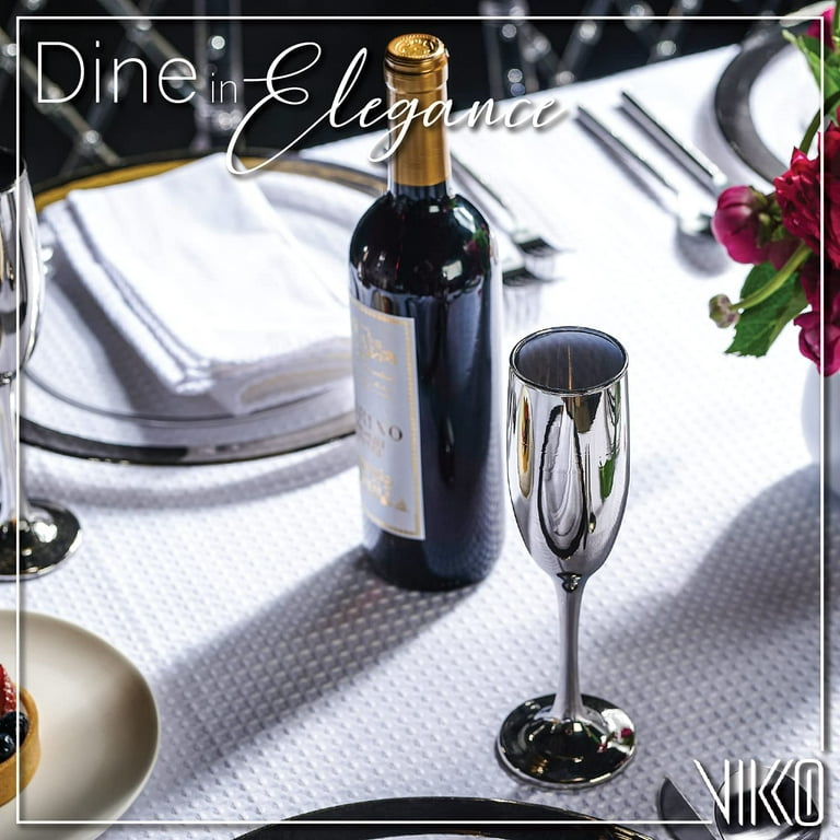 Vikko Dcor Black Champagne Flutes: 6 Ounce Capacity Perfect for