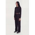 thumbnail image 3 of Women's Scuba Corset Detail Cropped Zip Front Hoodie, 3 of 4