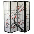 thumbnail image 2 of ORE International 4 Panel Room Divider, Plum Blossom, 2 of 4