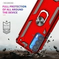 thumbnail image 6 of LeYi Motorola Edge 5G UW Phone Case, Moto Edge 2021 Case[Military-Grade] Metal Protective Case with Ring Kickstand for Moto Edge 5G UW 2021 - Red, 6 of 7