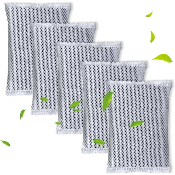 Scheam 5 Pack Trash Can Deodorizer,Activated Charcoal Odor Absorbing,Filter Refill Deodorizer Compatible with iTouchless Trash Cans 8 Gallon and Larger (Large)