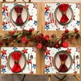 thumbnail image 2 of Vaidha Napperons Patriotiques du 4 Juillet / Napperons en Lin Rouges Blancs Bleus Résistants à la Chaleur / Ensemble de 4 Napperons de Table pour Cuisine et Salle à Manger pour Déco de Fête de la Fête de l'Indépendance / 30x45 cm, 2 of 6