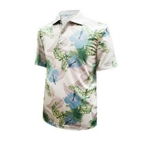 Monterey Club Men's Aloha Print Golf Polo Shirt #1538