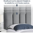thumbnail image 3 of VECELO Twin/Full/Queen Upholstered Bed Frame with Adjustable Headboard, No Box Spring Needed/Easy Assembly, Dark Gray, 3 of 7