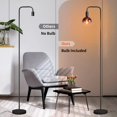 thumbnail image 3 of Lámpara de pie ONEWISH 165 cm negro mate LED 1800K globo, 3 of 9