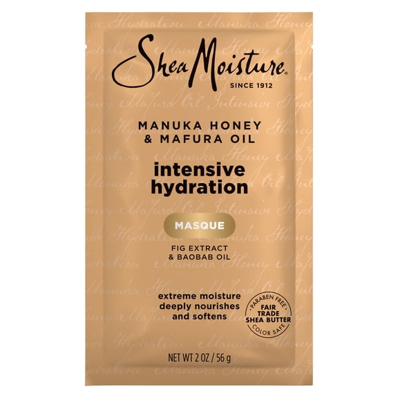 SheaMoisture Treatment Masque for Damaged Hair Manuka Honey and Mafura Oil Hair Mask with Shea Butter, 2 oz