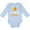 AE-Light Blue, variant on Key West Florida Orange in Heart Boys or Girls Long Sleeve Baby Bodysuit