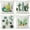 Funny Cactus B, variant on Summer Tropical Cactus Floral Decorative Throw Pillow Covers 18 x 18 inch Set of 4 Green Plants Flower Cotton Linen Burlap Square Outdoor Cushion Cover Pillow Case for Couch Car Sofa Bed Decor