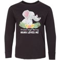 thumbnail image 3 of Inktastic I'll Never Forget That My Nana Loves Me with Cute Elephants Long Sleeve Youth T-Shirt, 3 of 5