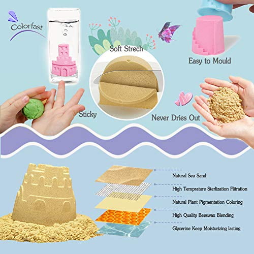Kenlaimi Play Construction Sand Kit - 3lbs Sand with 3 Large Construction  Trucks,16 Construction Toys & Signs,4 Castle Molds and Foldable  Sandbox,Sensory Toys for 3, 4, 5 Year Old Toddlers - Walmart.com -  Walmart.com