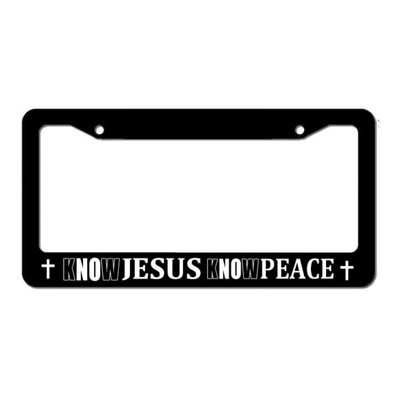 Know Jesus Know Peace Christian Christ License Plate Frame