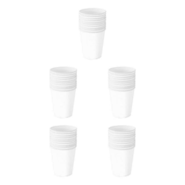Transemion 50pcs/set Exquisite Craft Paper Cups Safe Ingredients Durability Stimulation Color Party Paper Cups white 5Set