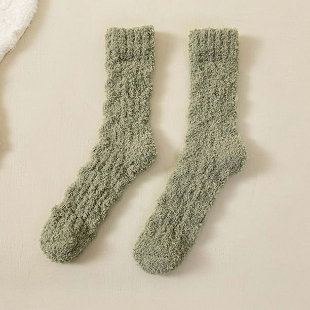 Women's Thick Warm Wool Mid-Tube Socks for Winter - Soft Cotton Casual Floor Sleep Socks