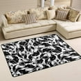 BESTKITTY Dog Puppy Black White Doormat Area Rug Floor Mat Runner Cover