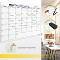 thumbnail image 5 of Large 36"x48" White Board Calendar Dry Erase Calendar for Wall Big Dry Erase Wall Calendar  Monthly Large Wall Calendar Dry Erase Board Planner Includes 6 Markers Eraser Push Pins & Mounting Tape, 5 of 10