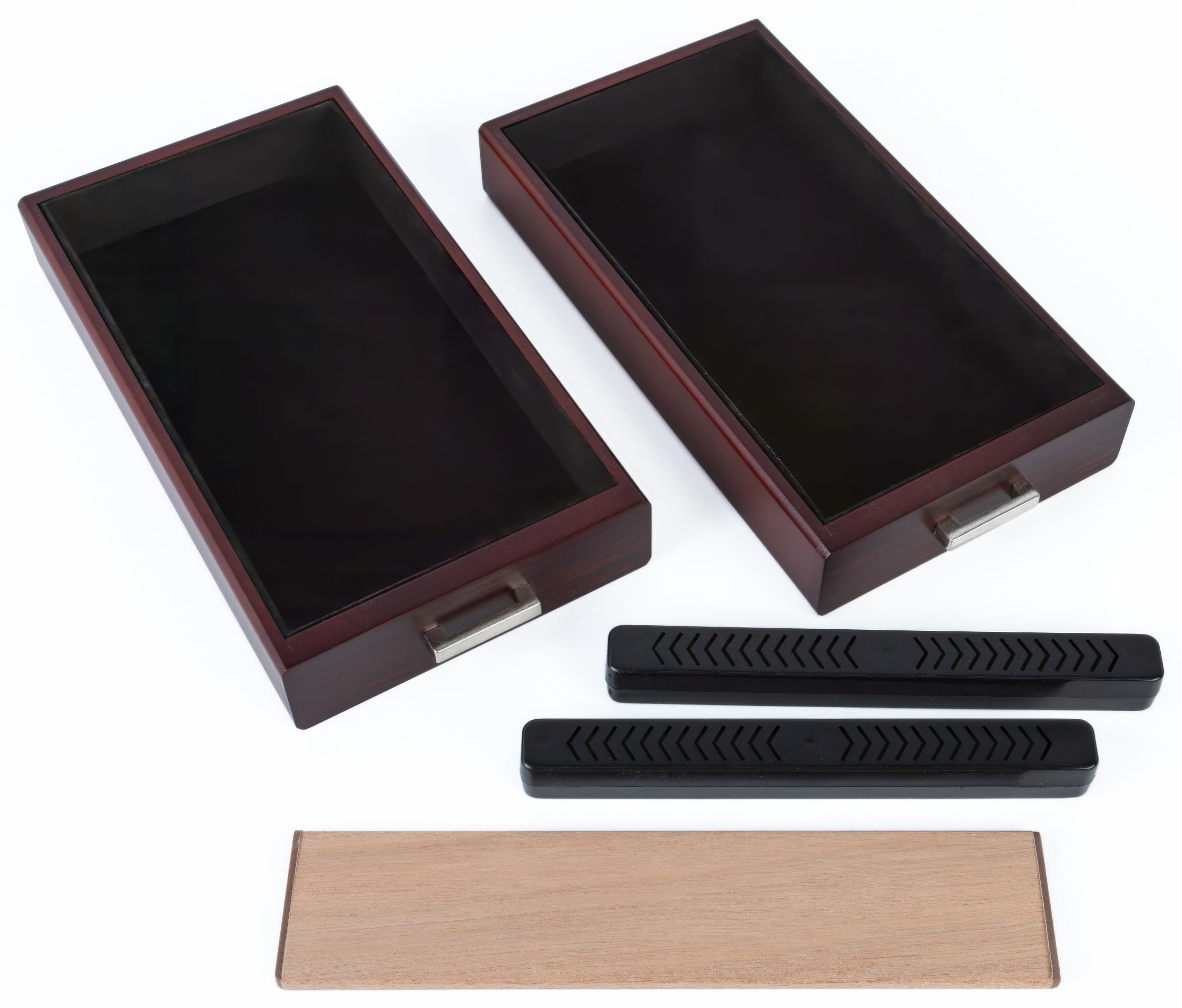 Prestige Import Group Chalet Glass Top Cigar Humidor with Digital Hydrometer & 2 Storage Drawers - 25 to 50 Capacity - Color: Cherry