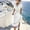 White, variant on asdoklhq Cocktail Dresses for Women Beach Dress Elegant Fitted V-neck Batwing Sleeves Pleated Waist Ruffled Hem Midi for Ladies Black L