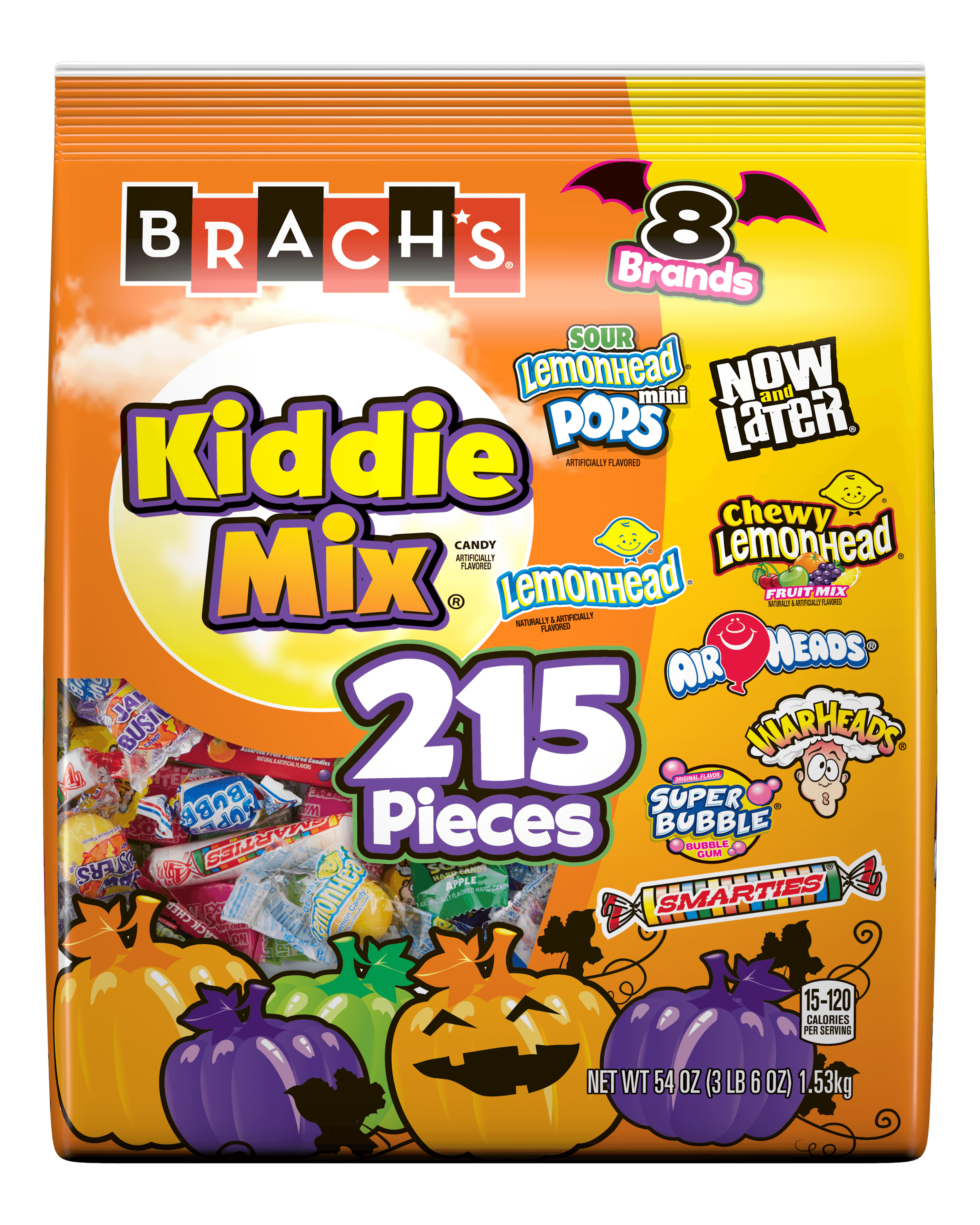 Brachs Halloween Kiddie Mix Assorted Candy 54 Oz 215 Count