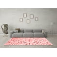 thumbnail image 3 of Ahgly Company Indoor Round Abstract Red Contemporary Area Rugs, 7' Round, 3 of 4